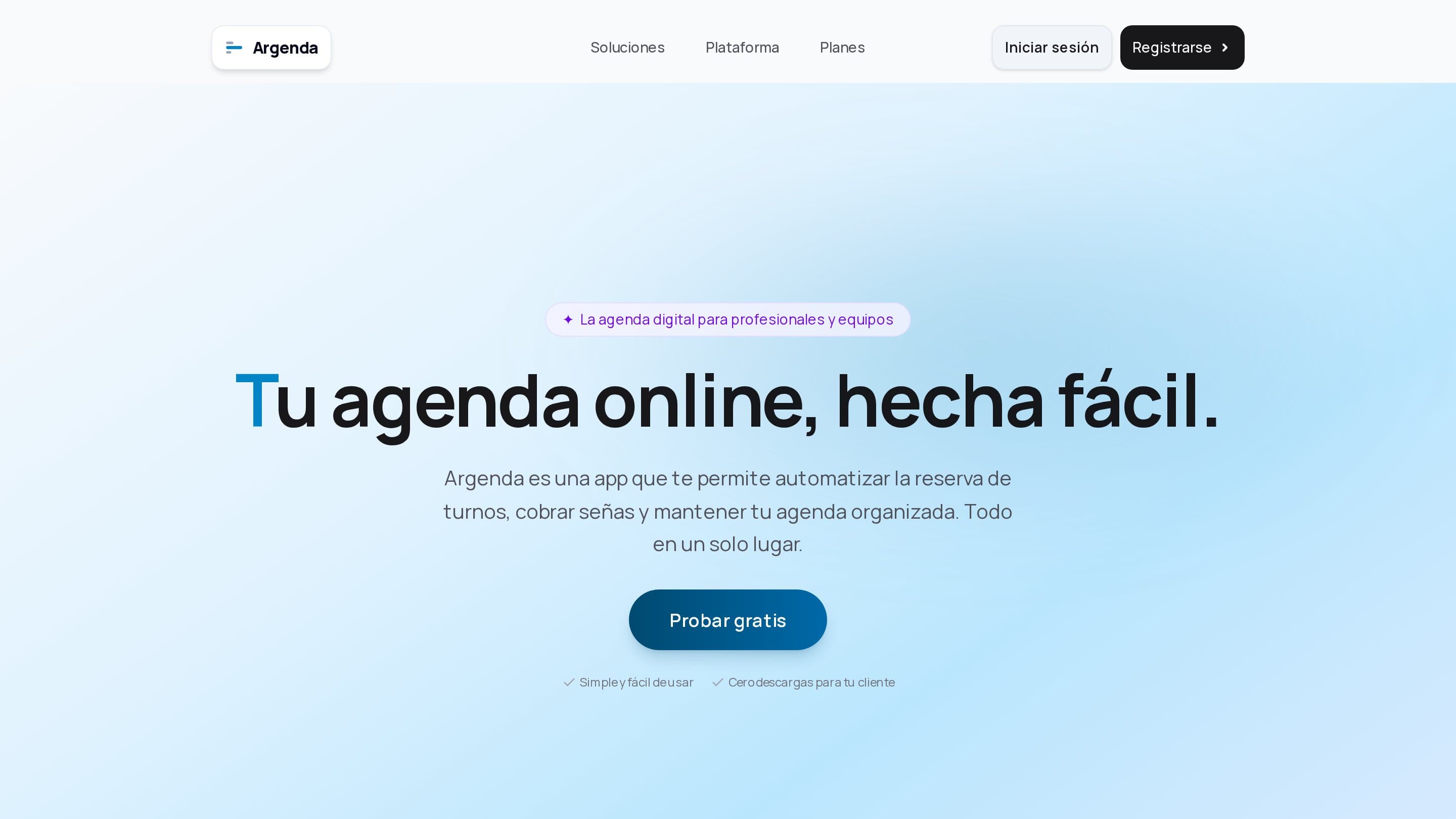 Portada de argenda.com.ar